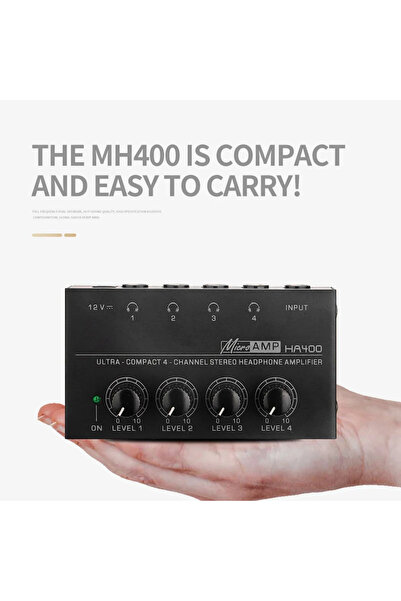 Choice مضخم صوت صغير للغاية HA400 مزود بمقبس أمريكي و4 قنوات ومكبر صوت ستيريو لسماعات الرأس مع طاقة