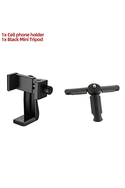 Choice3 أضف حامل ثلاثي القوائم أسود اللون، مشبك تثبيت للهاتف المحمول، حامل ثل...