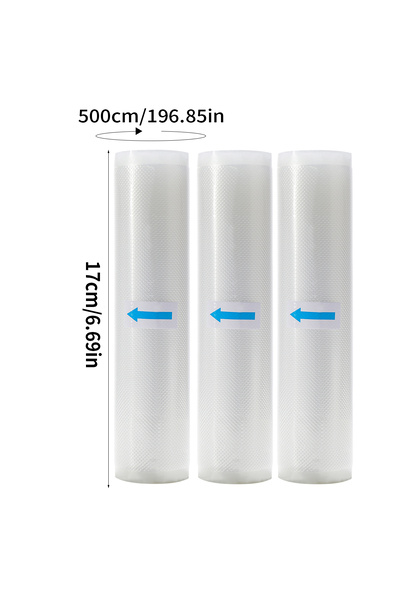 Choice saengQ 17-500 سم - 3 قطع، 3 حقيبة طعام مفرغة من الهواء بطول 5 أمتار، خ...