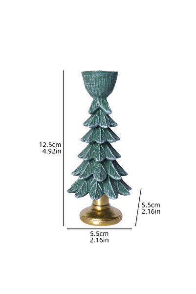 Choice حامل شموع على شكل شجرة عيد الميلاد F133794، مصنوع من الراتنج، زينة أجو...
