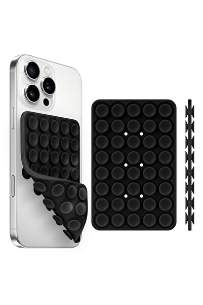 Choice حامل هاتف أسود من السيليكون متعدد الوظائف وثابت ومضاد للانزلاق على الو...