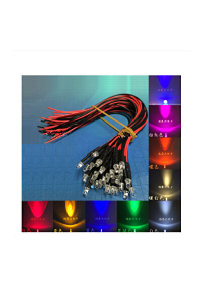 Choice 50 قطعة من 5 ألوان مختلطة 50 قطعة من مصابيح LED ثنائية 12 فولت 5 مم 7....