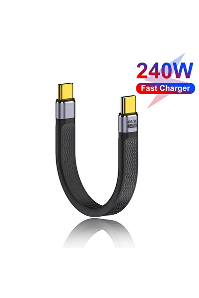 Choice كابل USB 4.0 Gen3 FPC 40Gbps أسود 240 واط، كابل شحن سريع PD3.1 من النو...