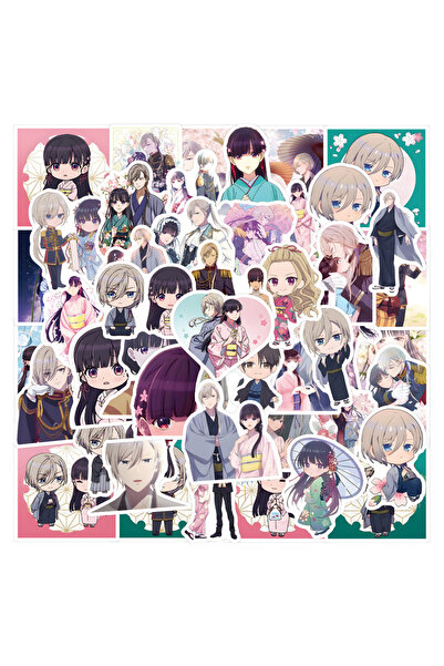 Choice ملصقات أنمي زواجي السعيد متعددة الألوان، ٥٦ قطعة، ملصقات يدوية، سكرابو...