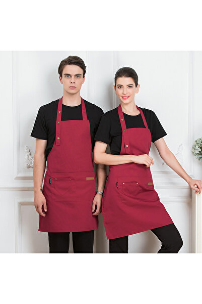 Choice مآزر مطبخ حمراء بشعار مخصص للنساء والرجال والطهاة وعمال الشواء والمطاع...