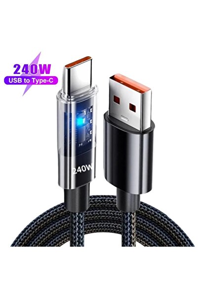 Choice كابل شحن سريع NNBILI 240 وات من نوع USB C بطول 0.25 متر، كابل نقل بيان...