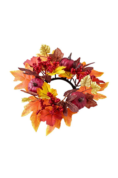 Choice إكليل حصاد التوت اليقطين، صنعة رائعة، إكليل زهور الخريف، إكليل القيقب،...