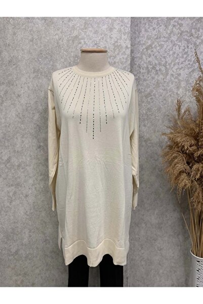Turtaş 26K3150 TUNİK MERSERİZE TAŞ DETAYLI KREM