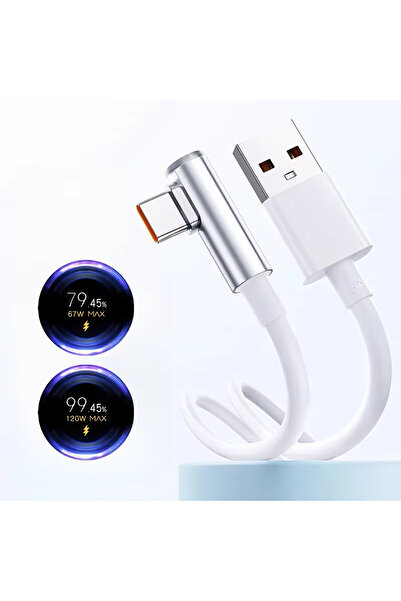 Choice كابل شحن فائق السرعة أبيض 120 واط 100 واط 90 واط 67 واط لهاتف 17 برو م...