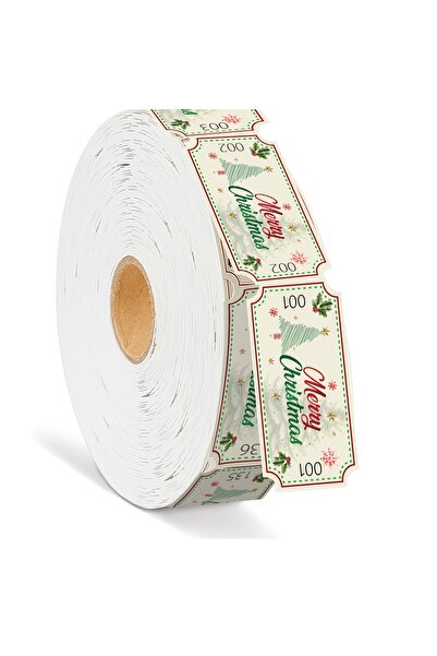 Choice 500 قطعة من تذاكر يانصيب عيد الميلاد المجيد - تذاكر حفلات الكرنفال المرقمة المتسلسلة شديدة التحمل