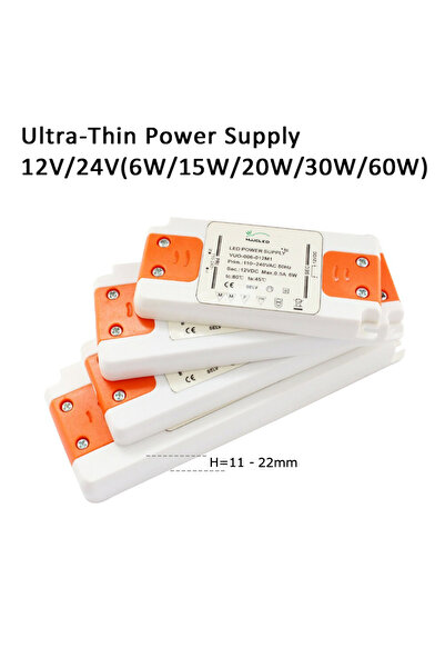 Choice محول طاقة رفيع للغاية 60 وات 24 فولت 12 فولت 24 فولت، محرك LED بجهد ثا...