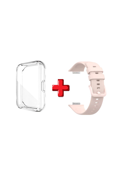 Choice سوار سيليكون وردي لساعة هواوي فيت 2، سوار ساعة فيت 2، ملحق بديل لسوار ...