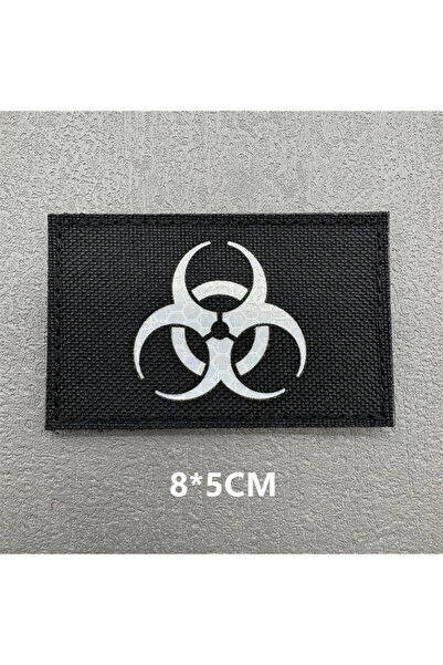Choice Gold 1pc Biohazard Patch Reflect Light Tactical Patch Hook and Loop Em...