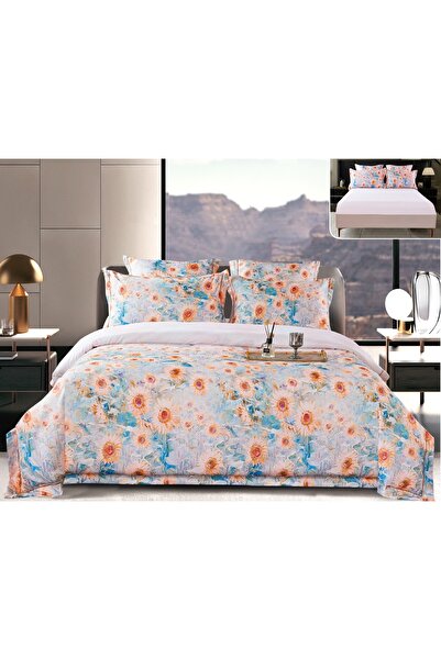 CHIRASO CHIRASO Lingerie Set, Thick Satin, 6 pieces, in box, with Fitted Sheet with ELASTIC 180x200+30cm