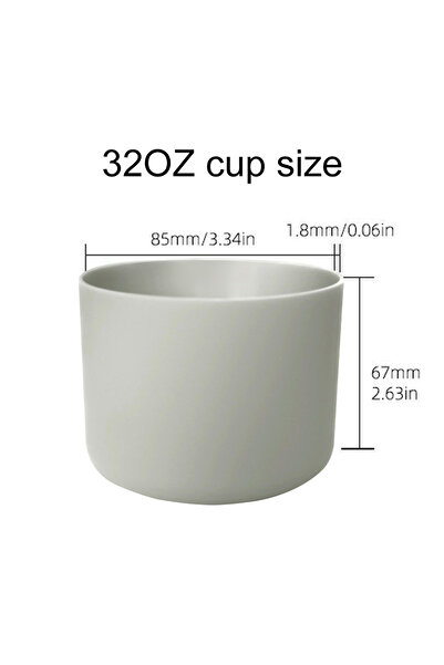 Choice غطاء زجاجة مياه من السيليكون باللون الرمادي سعة 32 أونصة لزجاجة أوالا ...