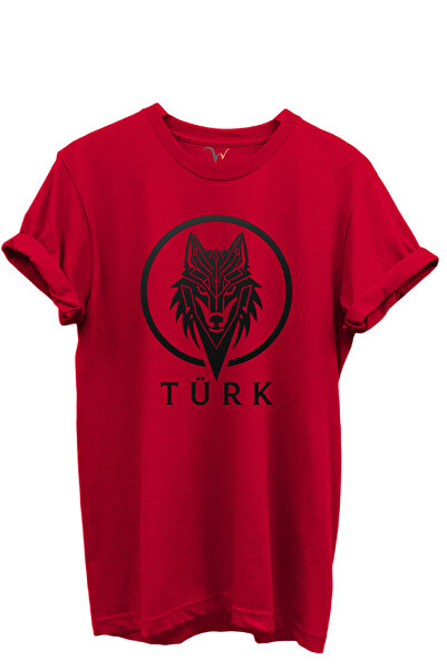 WİDİ Kurt and Turk Special Collection Series-6 Design Printed 100% Cotton T-Shirt
