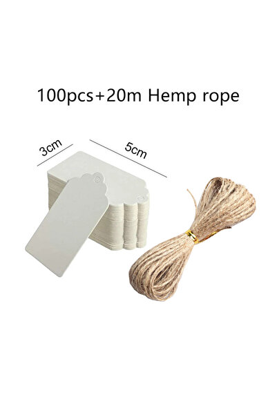 Choice10 كما هو موضح في الشكل 100FXBL أبيض 20 م 50/100 قطعة علامات تعليق فارغ...