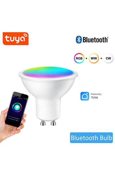 Choice لمبة إضاءة LED RGB إصدار بلوتوث 9 وات GU10 جرافيتي ذكية تعمل بالبلوتوث أو واي فاي لغرفة النوم