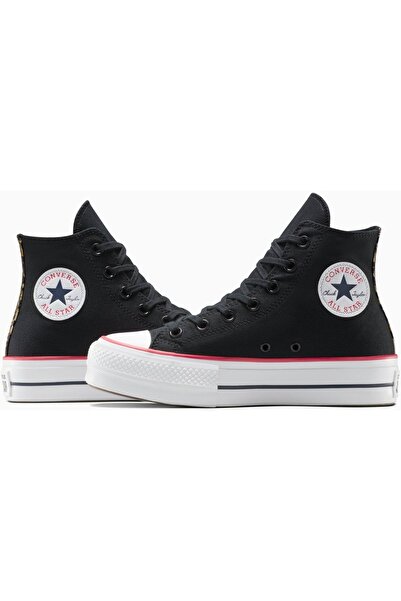Converse Sneakers Chuck Taylor All Star Lift Platform Leopard, Black, Unisex
