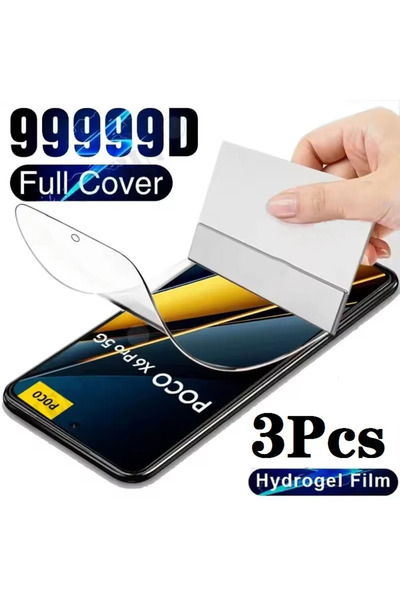 Choice3 Hydrogel Film 3Pcs Xiaomi Poco X7 Pro 3Pcs HD Full Cover gel Film For...