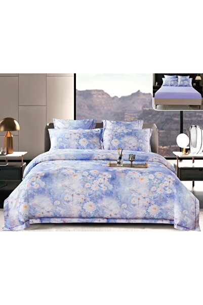 CHIRASO CHIRASO Lingerie Set, Thick Satin, 6 pieces, in box, with Fitted Sheet with ELASTIC 180x200+30cm