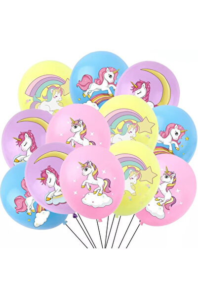 Choice 16 قطعة من بالونات اللاتكس يونيكورن قوس قزح مقاس 12 بوصة للأطفال، ديكو...