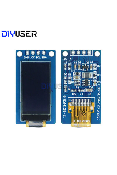 Choice 0.96 inch OLED Display 64x128 SSD1107 SPI I2C Vertical Screen White for Arduino Raspberry Pi ESP32