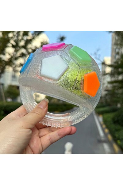 Choice لعبة كرة قدم شفافة للكلاب مع مقبض خارجي تصدر صوت صرير عائم للعبة شد ال...