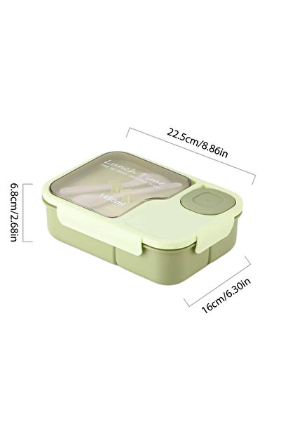 Choice 1450ml Green Bento Lunch Box Kid's Lunch Box Microwaveable Bento Box w...