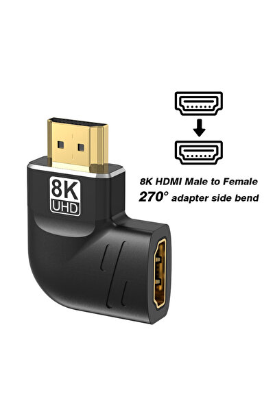 Choice M to F 270 side bend 8K HDMI 2.1 Side Bend 90 Degree Adapter Extension...