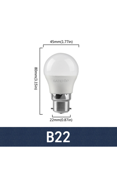 Choice 7 واط AC220-240V أبيض بارد 6000K B22 6 قطع/مجموعة لمبة LED كروية موفرة...