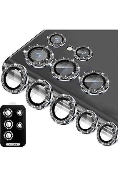 Choice واقي عدسة الكاميرا لهاتف Galaxy S25 Ultra، أسود لامع، لامع، لهاتف S23 ...