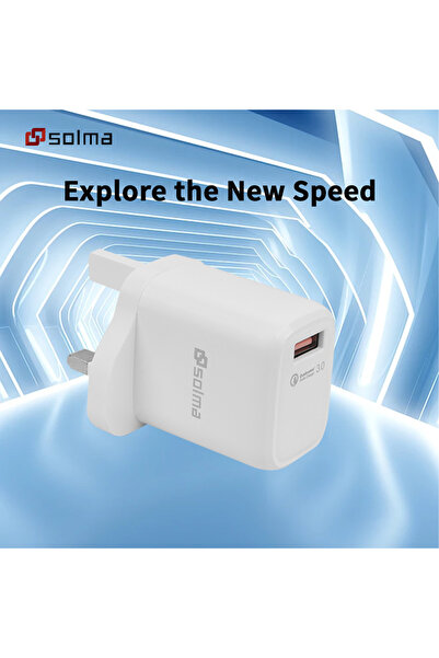 Choice شاحن سريع بمقبس المملكة المتحدة واحد مع منافذ USB - شاحن متعدد المنافذ...