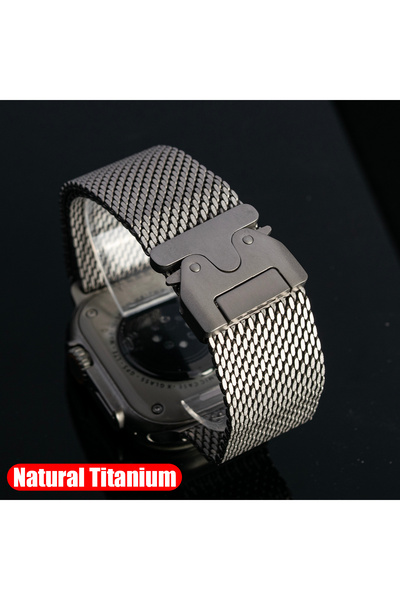 Choice سوار ميلانو الرسمي من التيتانيوم مقاس 44 45 46 49 مم لساعات ألترا 3 2 ...