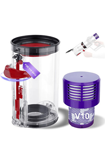 Choice أبيض علبتان قمامة كبيرتان مناسبتان للمكنسة الكهربائية V10 SV12 بدلاً م...