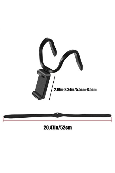 Choice حامل هاتف أسود لجهاز المشي، حامل هاتف محمول قابل للطي، تصميم خرطوم صال...