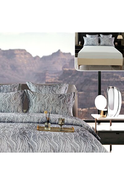 CHIRASO CHIRASO Lingerie Set, Thick Satin, 6 pieces, in box, with Fitted Sheet with ELASTIC 180x200+30cm