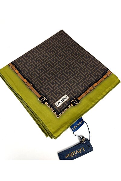 Levidor Twill Silk Scarf-0944 Oil Green