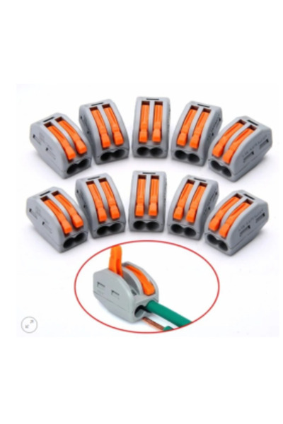 WAGO -type clamp with 2 pins (junction box connector)