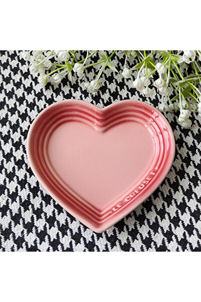 Choice وعاء قطط سيراميكي وردي مقاس 4.72 بوصة على شكل قلب عريض للغاية مضاد للق...