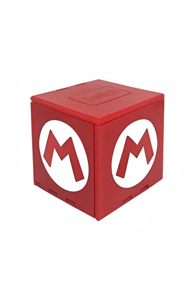 Choice علبة بطاقات ألعاب قابلة للطي باللون الأحمر تحتوي على 16 فتحة، صندوق مك...