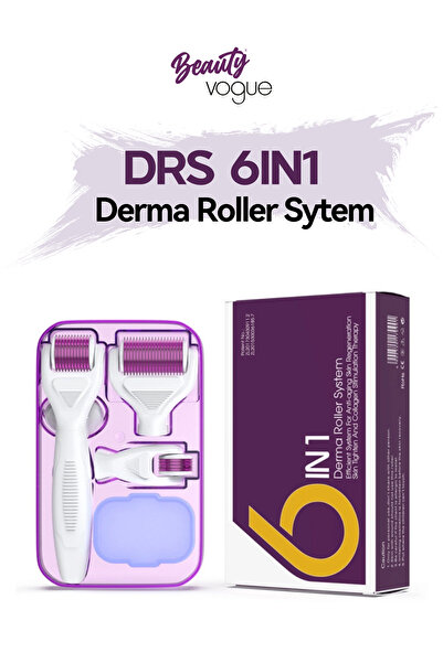 Beauty Vogue Dermaroller 6 in 1 Derma Roller Set – Titanyum Mikro İğneli Cilt Yenile ve Cilt Bakım Cihaz Dermapen