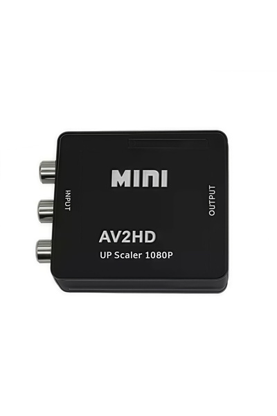 Choice محول RCA إلى HDMI عالي الدقة 1080 بكسل باللون الأسود - محول AV إلى HDM...