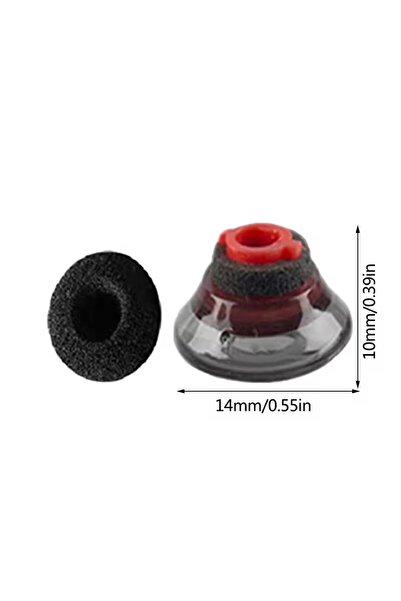 Choice قطعتان من سدادات الأذن M، أطراف سماعات الأذن، وسادات أذن من السيليكون الناعم، أطراف سماعات الأذن، ملحقات إسفنجية سوداء لـ P
