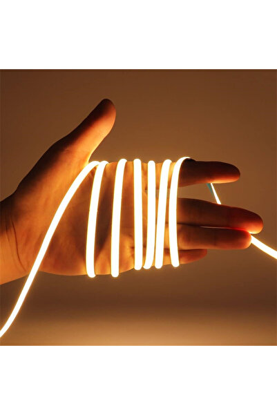 Choice شريط إضاءة LED COB أبيض دافئ بطول 5 أمتار، مزود بمنفذ USB، عرض 3 مم، ب...