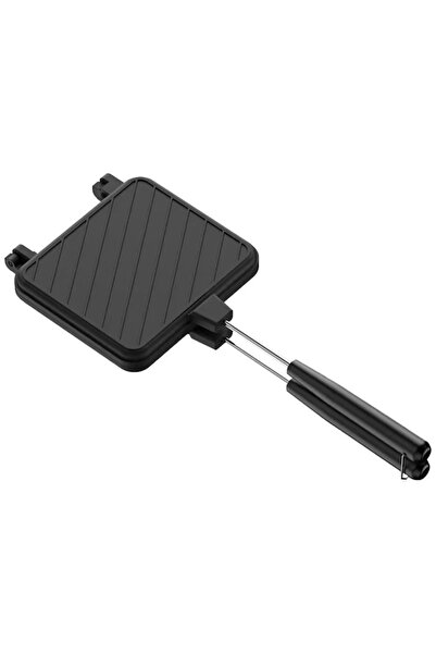 Choice black High Temperature Resistant Double Sided Sandwich Baking Pan Multifunctional for Breakfast Panc