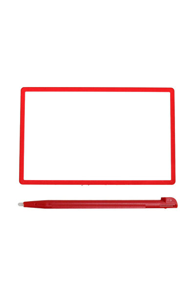 Choice غطاء بلاستيكي أحمر من JCD لعدسة شاشة LCD العلوية وقلم لمس لجهاز نينتند...