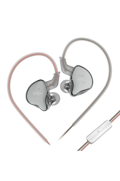 Choice سماعات أذن KZ EDCX ديناميكية سلكية مزودة بميكروفون، رمادية اللون، مزود...