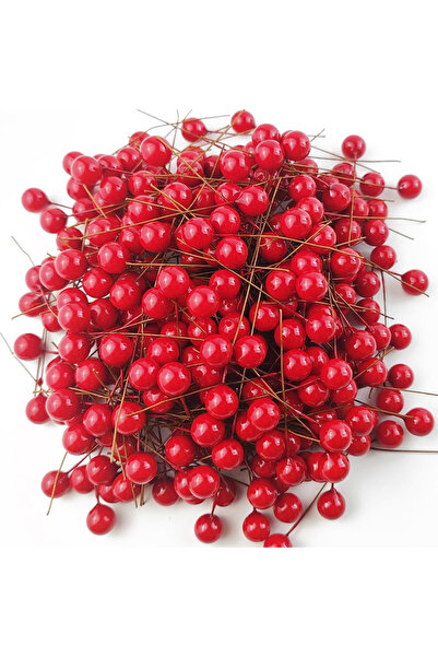 Choice 1.2 سم أحمر 50 قطعة من رغوة التوت الأحمر الاصطناعي لعيد الميلاد المجيد...