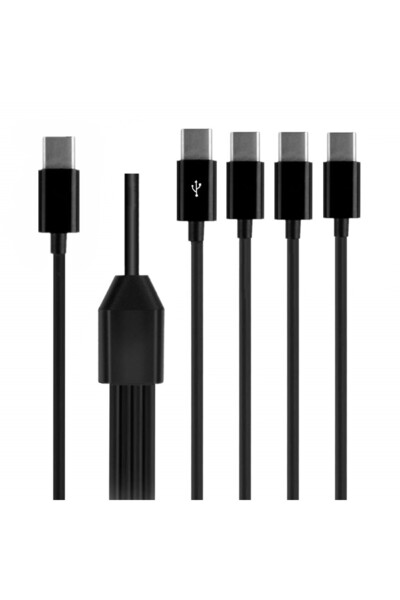 BSN 2m 1 to 4 USB 2.0 Type type-c to 2/3/4/6 type-c Male Splitter Y Data Sync and Charge Connector Ada